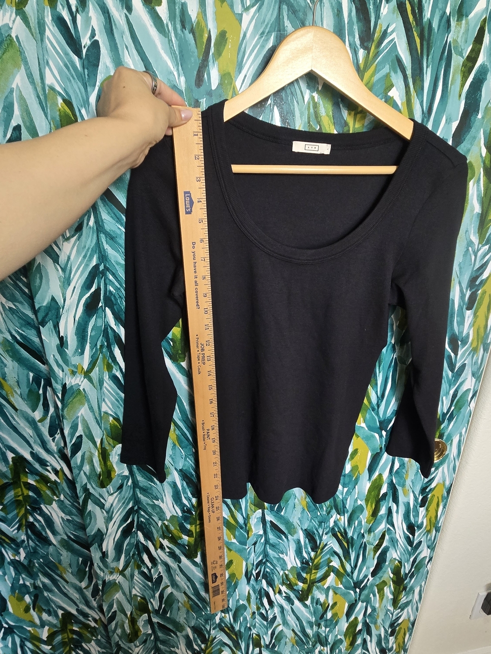 AYR The Open Ended 3/4 Sleeve Top In Black - Picture 6 of 9